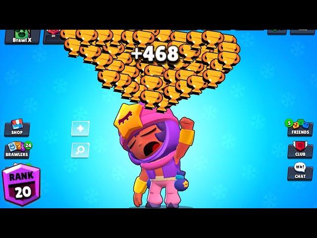 SANDY NONSTOP to 500 TROPHIES! Brawl Stars