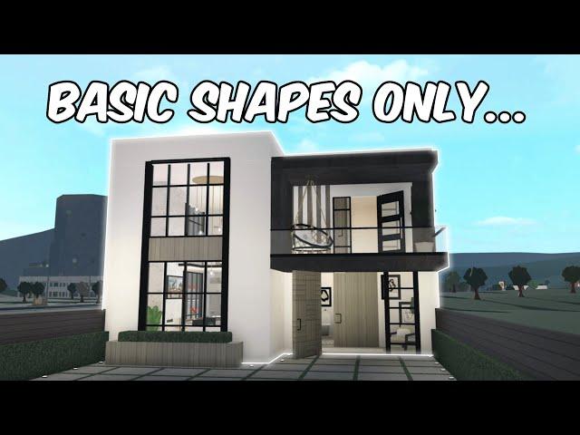 BUILDING A BLOXBURG HOUSE USING ONLY BASIC SHAPES