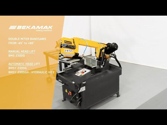 BMS 230DG - BMSY 230DG - BMSY 230DGH DOUBLE MITER BANDSAWS #bandsaw #mitercutting #bekamak