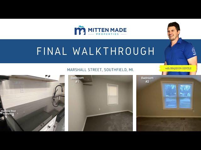 Final Walkthrough of BRRRR Rental Rehab | Southfield, Michigan