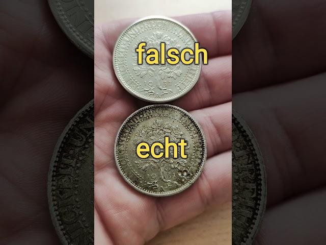 5 Reichsmark echt und falsch #münzen #coins #silver #silber #collection