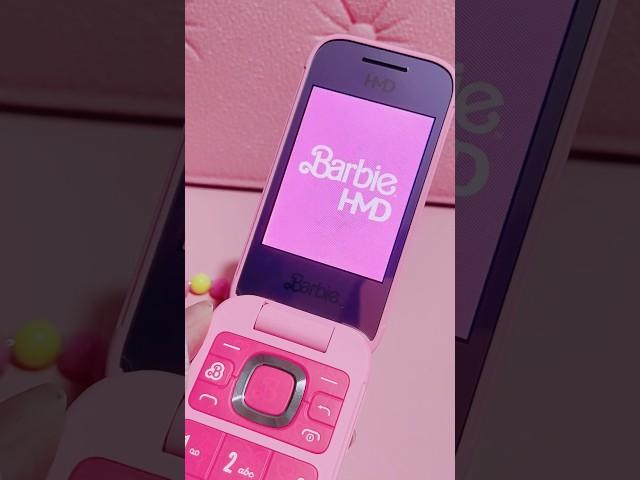 HMD x Barbie flip phone  #foryou #foryoupage #fy #fyp #flipphone #unboxing #tech #cute #pink