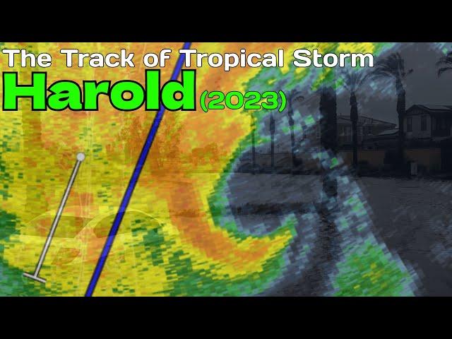 The Track of Tropical Storm Harold (2023)