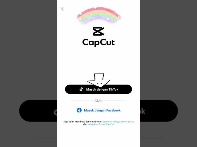 Tutorial E.3 Cara Login Capcut dengan akun tiktok di hp kamu #tutorial #shorts #capcut #fyp #viral