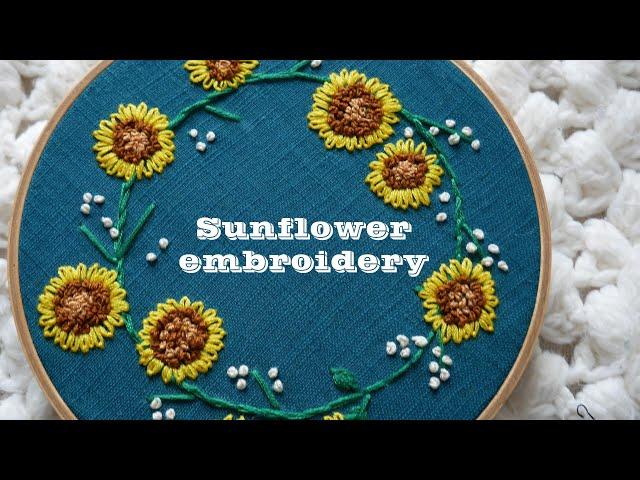 Sunflower embroidery