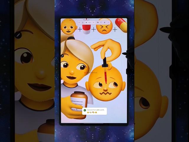  emoji mixing #digitalart #emojichallenge #funny #shorts