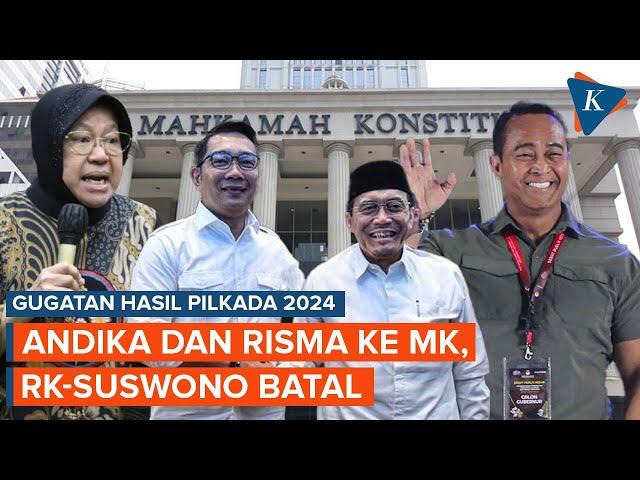 Beda Sikap soal Hasil Pilkada 2024: Andika-Hendi dan Risma-Gus Hans Gugat ke MK, RK-Suswono Batal