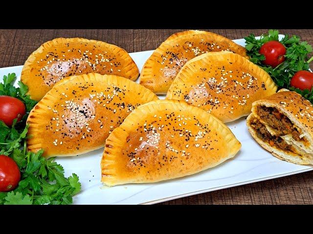 طرز تهیه پیراشکی گوشت با خمیر جادویی داخل فر/Meat Dumpling