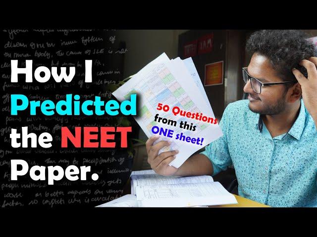 How I Predicted the NEET UG Paper (& You Can Too) | Anuj Pachhel