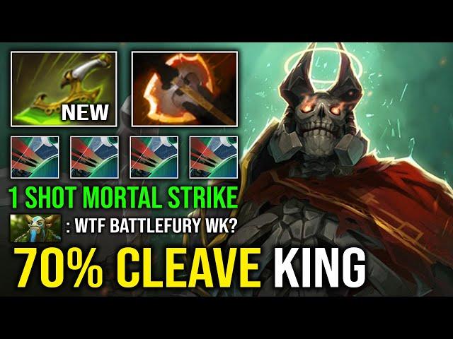 WTF 70% CLEAVE CRIT 1 Shot Mortal Strike Battlefury Brutal Hit Like a Truck Wraith King Dota 2