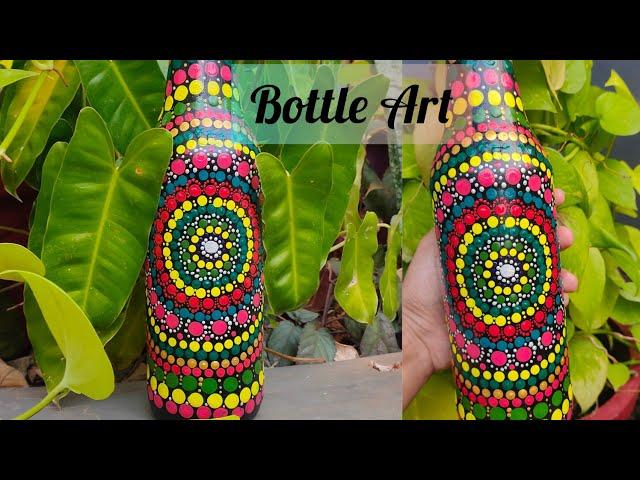 Dot Mandala Bottle Art / Easy bottle painting /Easy Choice