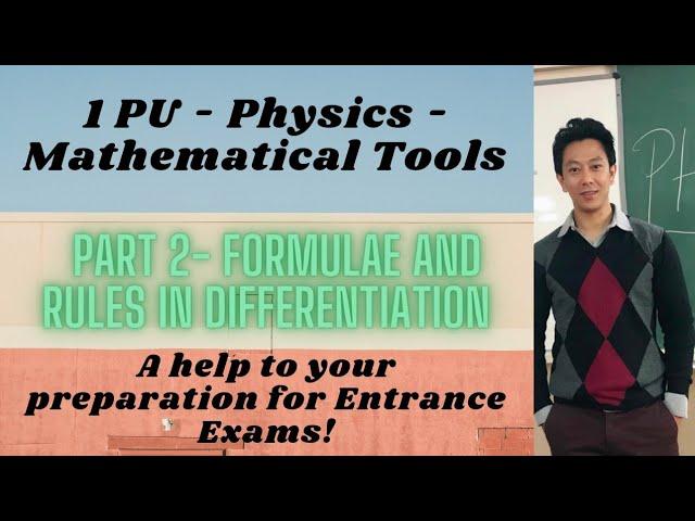 Formulae and Rules in Differentiation