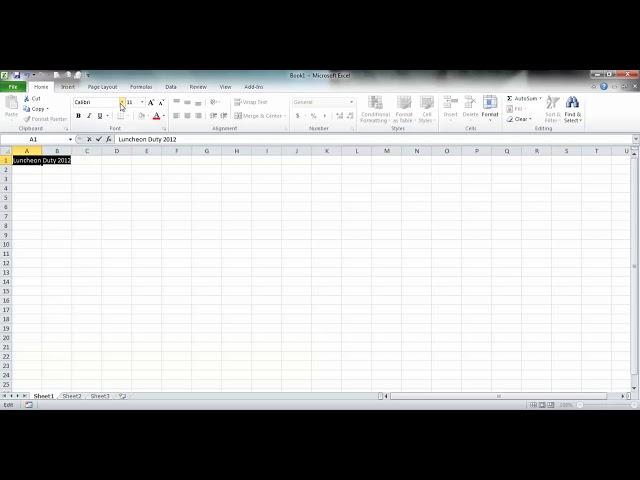 How to Create a Simple Text Table in Excel