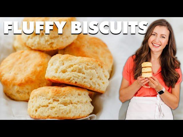 Easy Fluffy Homemade Biscuits - ONLY 6 INGREDIENTS