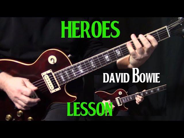 how to play "Heroes" on guitar by David Bowie | electric guitar lesson tutorial