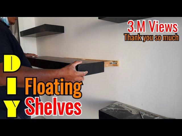 How to Make Floating Shelves with Wood Grain Sticker || Budoy Vlog