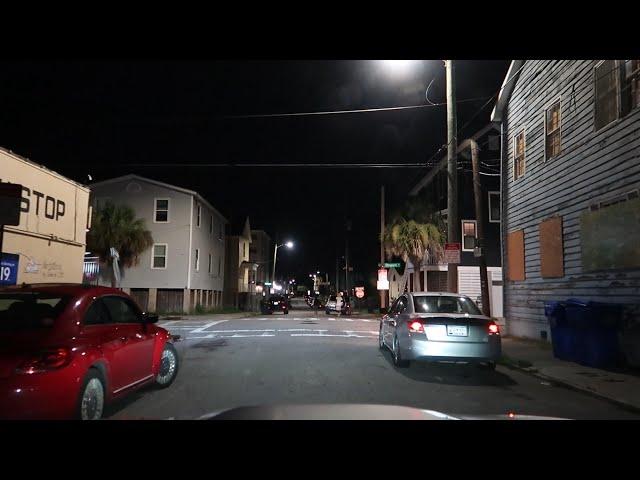 CHARLESTON SOUTH CAROLINA HOODS AT NIGHT