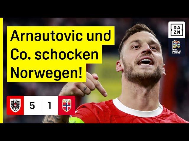 Österreicher schießen Haaland und Co. ab: Österreich - Norwegen | Nations League | DAZN Highlights