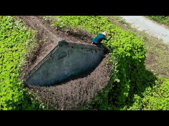 Complete transformation Clean up ABANDONED VILLA cut overgrown grass clean up garden AMAZING RESULTS