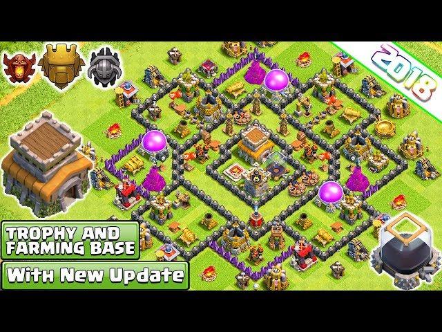 BEST! Town Hall 8 TH8 TROPHY Base and Farming Base 2018 With New Update!! TH8 Base - Clash of Clans