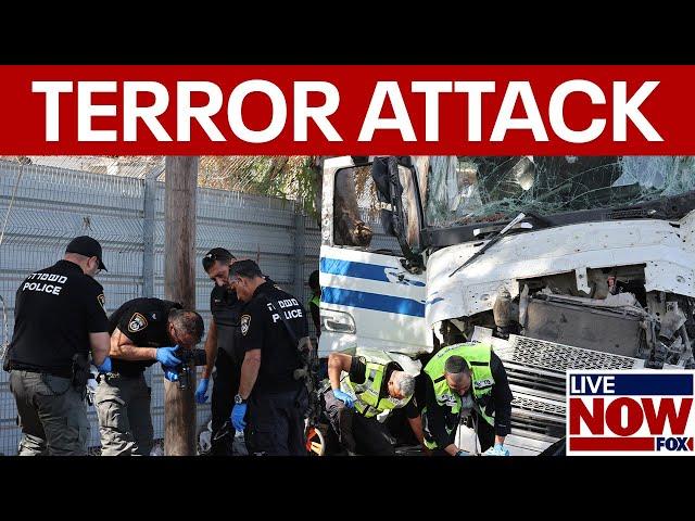 Israel war terror attack: truck rams bus stop near Tel Aviv | LiveNOW from FOX