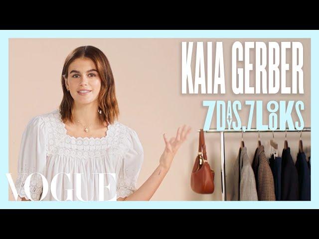 Every Outfit Kaia Gerber Wears in a Week | 7 Days, 7 Looks | Vogue