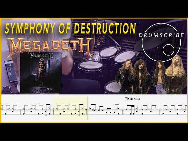 Symphony Of Destruction - Megadeth | Drum Sheet Music Play-Along | DRUMSCRIBE