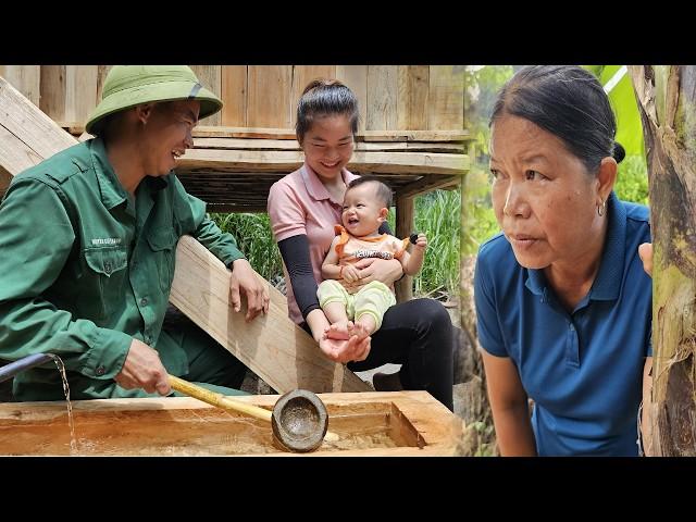 Life of 17 year-old girl - Harvest squash to sell - The husband Build wooden troughs to store water