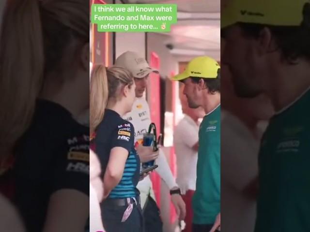 WE ALL KNOW WHAT MAX VERSTAPPEN AND FERNANDO ALONSO ARE DISCUSSING HERE ️ #f1 #maxverstappen