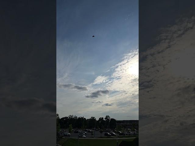 Mysterious mini rainbow in the sky 