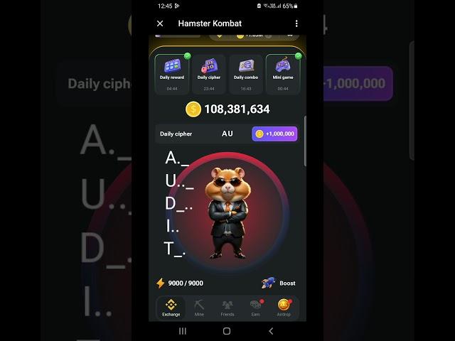 #New HAMSTER KOMBAT daily cipher Morse code today | Hamster kombat chiper code #combo #youtube #yt