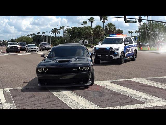 BEST EXITS from Windermere Cars and Coffee - Burnouts, Drifting, Revs - Hellcat, M4, Mustang, 720S