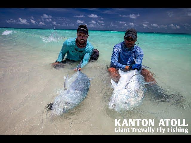 Giant Trevally Fly Fishing at Kanton Atoll