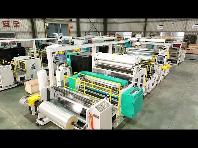 NDC NTH1700 Bopp tape hot melt adhesive coating machine released BOPP film 25microns + hot melt glue