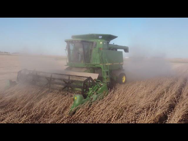 John Deere 9400 Combining Beans