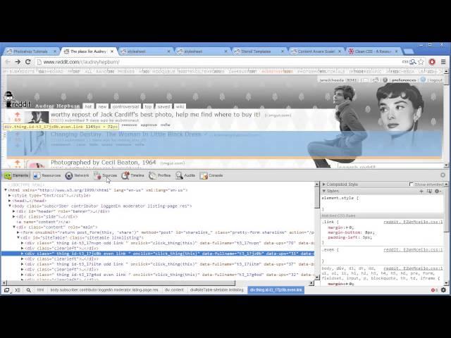 Using Chrome's "Inspect Element" for Reddit Stylesheet editing