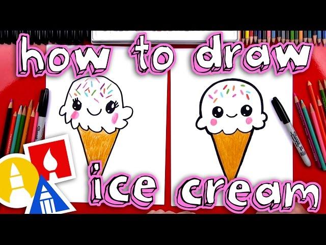 How To Draw A Cute Ice Cream Cone