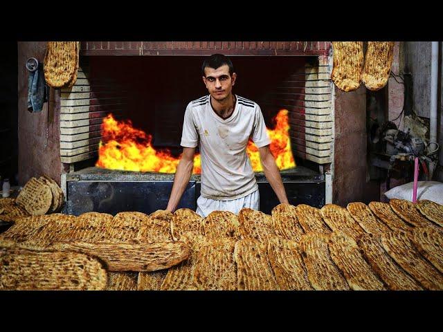 Baking Berber bread in Iran | Iranian Bread Baking | Baking bread