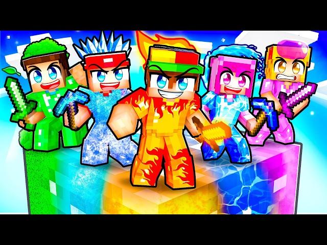 Surviving One ELEMENTAL BLOCK In Minecraft!