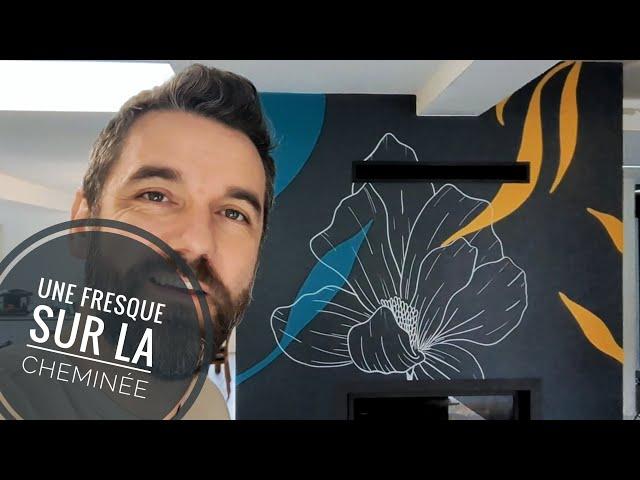 Une fresque sur la cheminee - #tuto #decoration  #peinture #fresque