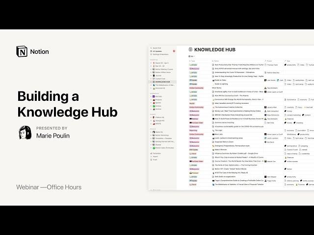 Notion Office Hours: Building a Knowledge Hub 