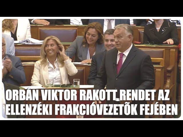 Orbán Viktor viszonválasza a frakcióvezetők felszólalására. 2024.09.30