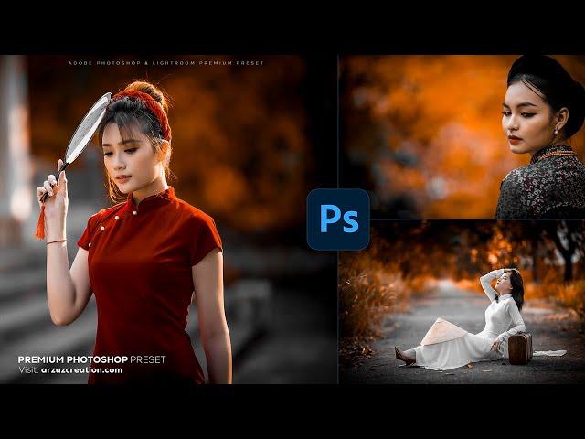 Photoshop Tutorial: Black and Orange Tone Photo Editing Photoshop । Photoshop Presets Free Download