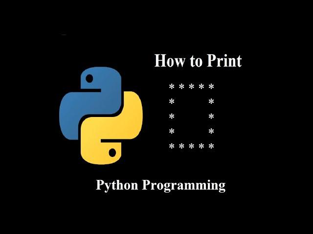 How to print hollow square star "*" pattern using python | python programming tutorial for beginners