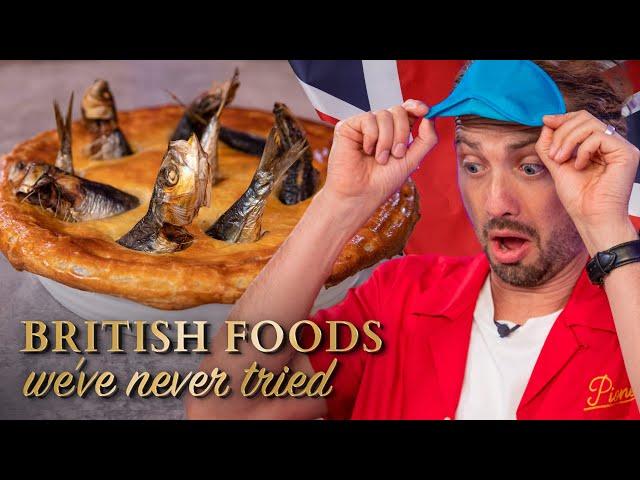 Taste Testing British Foods We've NEVER Tried Before