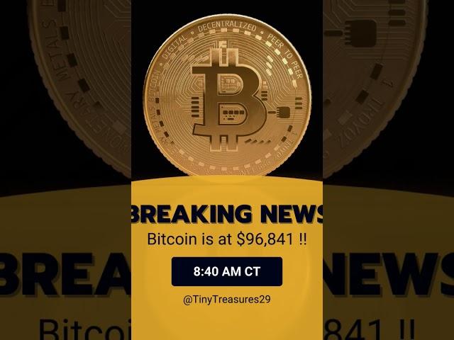 Breaking News $96,841 ️ Bitcoin ALL Time HIGH #news #bitcoinwatch #bitcoin #cryptotv #cryptonews