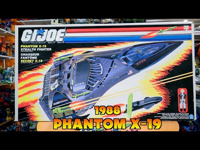 1988 GI Joe PHANTOM X-19 STEALTH FIGHTER with GHOSTRIDER