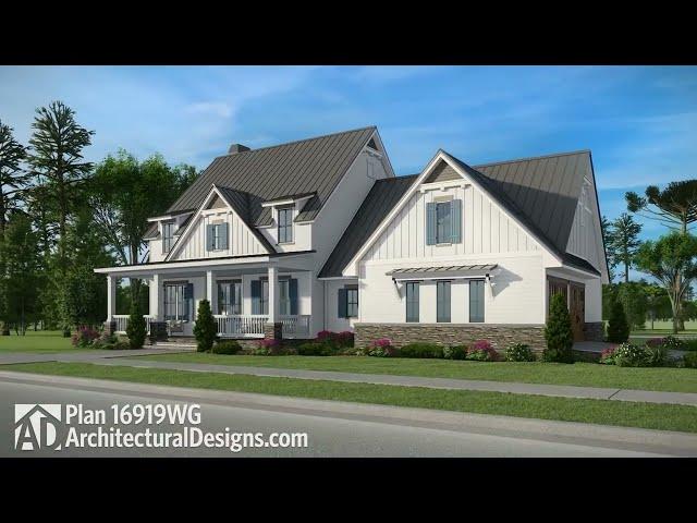 3 Bedroom Modern Farmhouse House Plan 16919WG Virtual Tour and 3D Walkthru! ADHousePlans