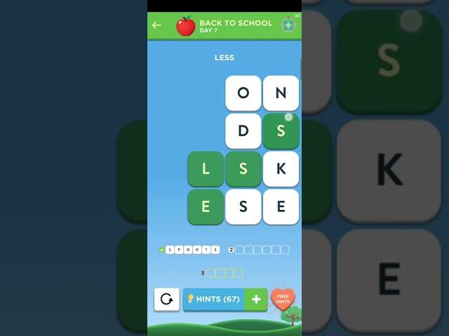 Wordbrain 2 Back to School Event Day 7 2022 Answers