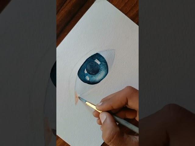 EYE DRAWING | WATER COLOR | #shorts